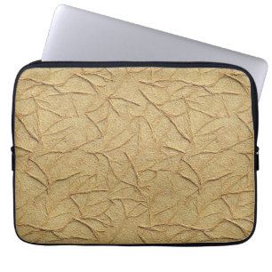 Housse Pour Ordinateur Portable Texture de papier fait main naturel en beige chaud