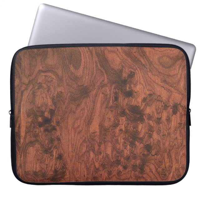 Housse Pour Ordinateur Portable Texture en bois d'acajou loupe (Devant)
