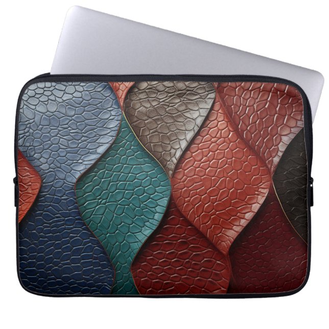 Housse Pour Ordinateur Portable Texture en cuir artistique (Devant)