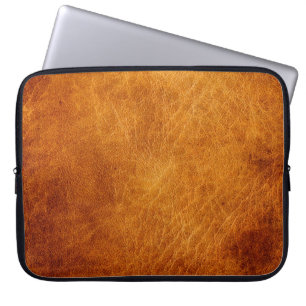 Housse Pour Ordinateur Portable texture en cuir Brown