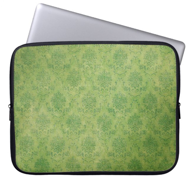 Housse Pour Ordinateur Portable texture modèle verte Arrière - plan (Devant)