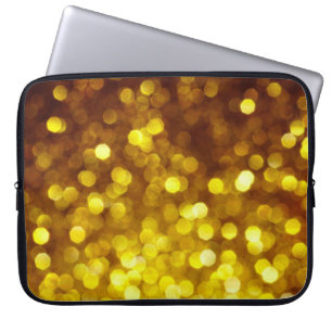 Housse Pour Ordinateur Portable texture parties scintillant dorée noël abstrait ba