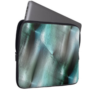 Housse Pour Ordinateur Portable Texture rocheuse gris cyan souple avec détails num