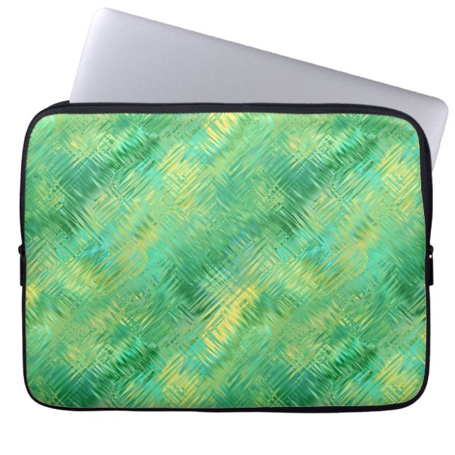 Housse Pour Ordinateur Portable Texture verre vert émeraude (Devant)