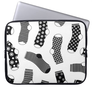 Housse Pour Ordinateur Portable Texture verticale des chaussettes à points rayés e