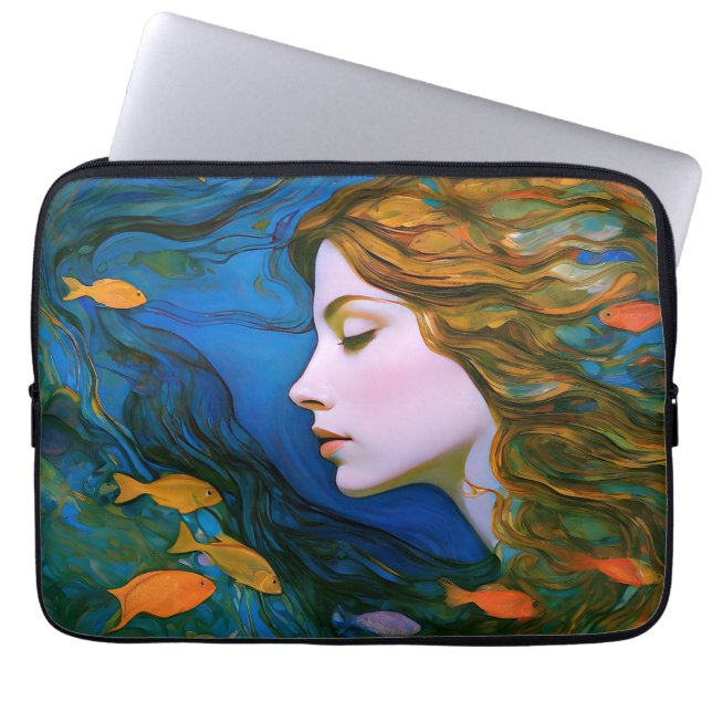 Housse Pour Ordinateur Portable "Thalassa" - Les Femmes Dans L'Eau (Devant)