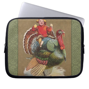 Housse Pour Ordinateur Portable Thanksgiving Turquie Drôle salutations Vintages