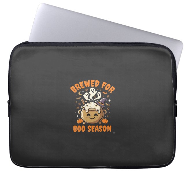 Housse Pour Ordinateur Portable Thé de Halloween Saison de Boo (Devant)
