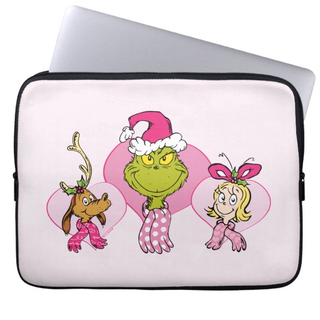 Housse Pour Ordinateur Portable The Grinch Crew in Pink Valentine's Portrait (Devant)