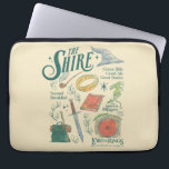 Housse Pour Ordinateur Portable THE SHIRE™ Watercolor Collage Graphic<br><div class="desc">Celebrate the simple comforts and grand adventures of The Shire™ with this charming Lord of the Rings™ collage design. Featuring a delightful collection of illustrated icons — including the One Ring, a Gandalf's hat and pipe, a well-packed travel rucksack, a trusty sword, a cozy hobbit door, and even a nod...</div>