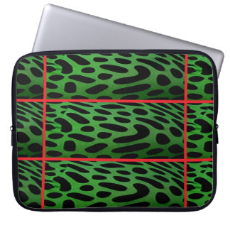 Housse Pour Ordinateur Portable The Striped Green Leopard Computer Electronics Bag