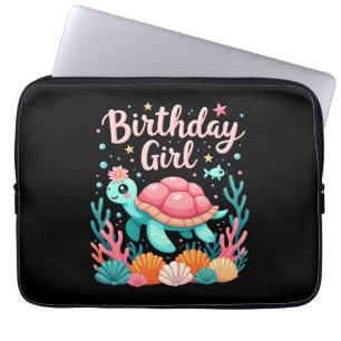 Housse Pour Ordinateur Portable Thème de Tortue de Mer pour Fille d'Anniversaire F