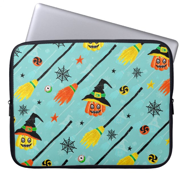 Housse Pour Ordinateur Portable Thème Halloween Witchen sans couture (Devant)