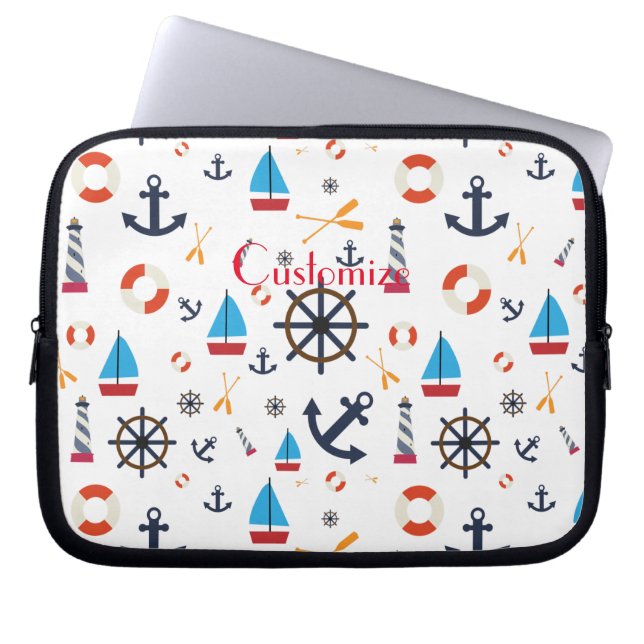 Housse Pour Ordinateur Portable Thème nautique Thunder_Cove (Devant)