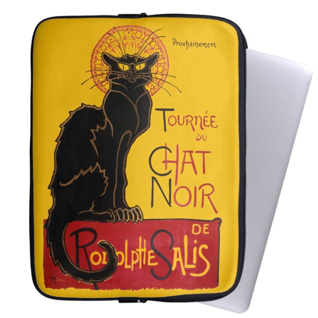 Housse Pour Ordinateur Portable Theophile Steinlen - Le Conversation Noir Vintage (Créateur téléchargé)
