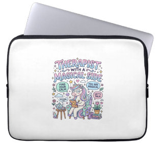 Housse Pour Ordinateur Portable Thérapeute Licorne avec un Cadeau Magique sur le C