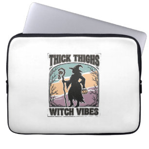 Housse Pour Ordinateur Portable Thick Thighs Witch Vibes Vintage Halloween Tee_1