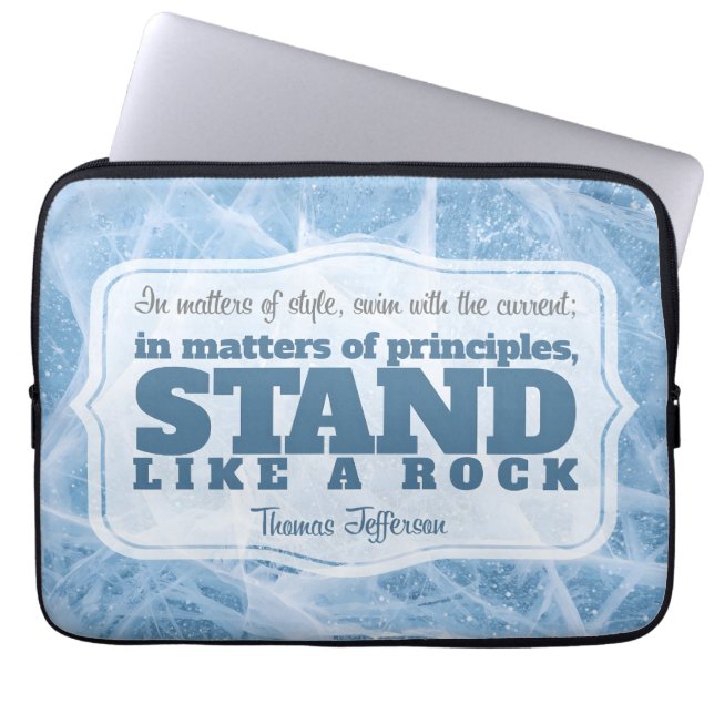 Housse Pour Ordinateur Portable Thomas Jefferson Citation Inspirationnelle "Princi (Devant)
