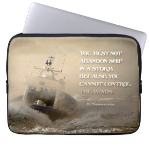 Housse Pour Ordinateur Portable Thomas More Citation Inspirationnelle "Vents de Co