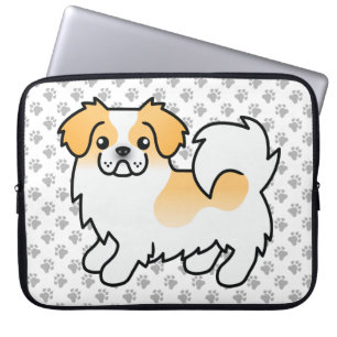 Housse Pour Ordinateur Portable Tibétain Spaniel Fawn Parti-Color Chien Mignon & P