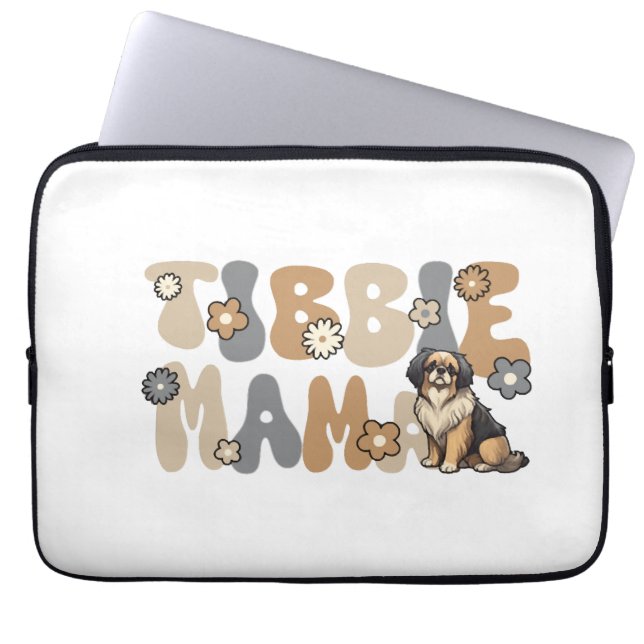 Housse Pour Ordinateur Portable Tibetan Spaniel Groovy Tibbie Maman (Devant)