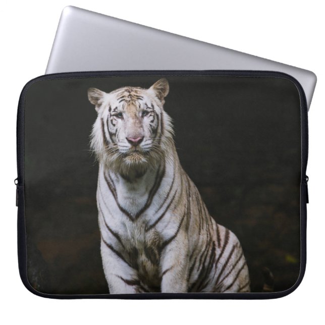HOUSSE POUR ORDINATEUR PORTABLE TIGER BLANC (Devant)