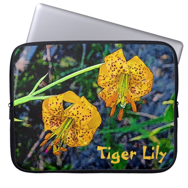 Housse Pour Ordinateur Portable Tiger Lily (Devant)
