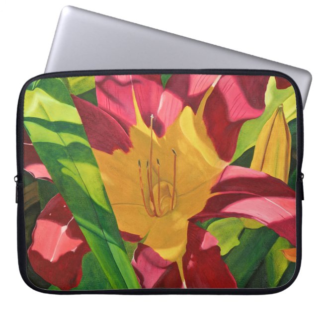 Housse Pour Ordinateur Portable Tiger Lily Floral (Devant)