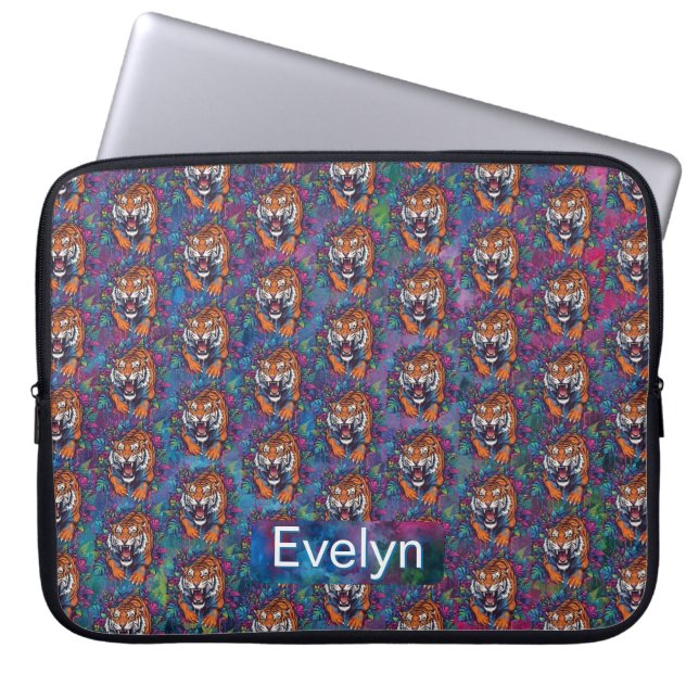 Housse Pour Ordinateur Portable Tigre (Devant)