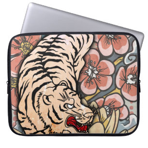 Housse Pour Ordinateur Portable Tigre blanc