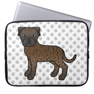 Housse Pour Ordinateur Portable Tigre Bullmastiff Chien de Dessin Animé Mignon & P