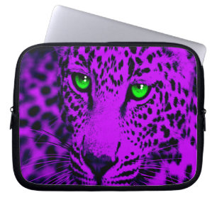 Housse Pour Ordinateur Portable Tigre de Corey Leopard des années 80 (pourpre)