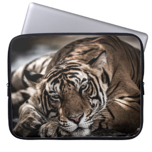 Housse Pour Ordinateur Portable Tigre de Ranthambore : gros plan.
