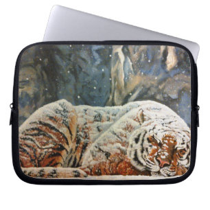 Housse Pour Ordinateur Portable Tigre de sommeil 10" caisse d'ordinateur portable