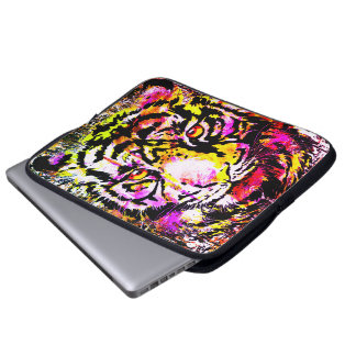 Housse Pour Ordinateur Portable Tigre vintage - Gros Chats - Faune - Tigre Rétro