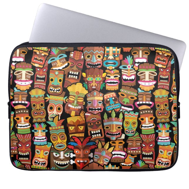 Housse Pour Ordinateur Portable TIKI Pattern 4 (Devant)