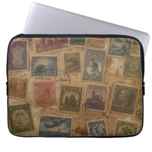 Housse Pour Ordinateur Portable Timbres Postaux Anciens Éphémères Philatéliques