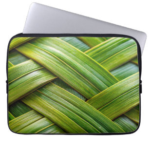 Housse Pour Ordinateur Portable Tissu de bambou vert frais