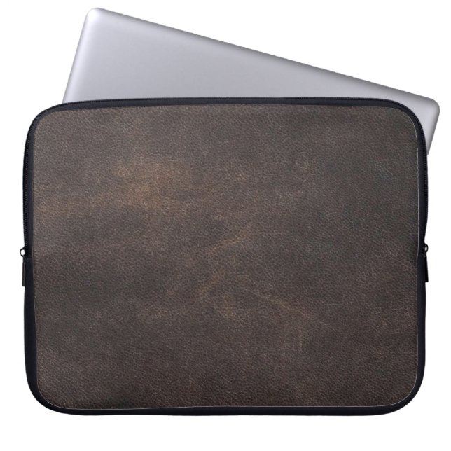 Housse Pour Ordinateur Portable Tissu en cuir marron scrapbooking (Devant)