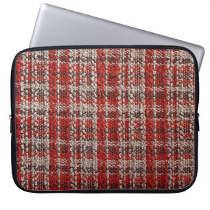 Housse Pour Ordinateur Portable Tissu taran rouge : Arrière - plan texturé