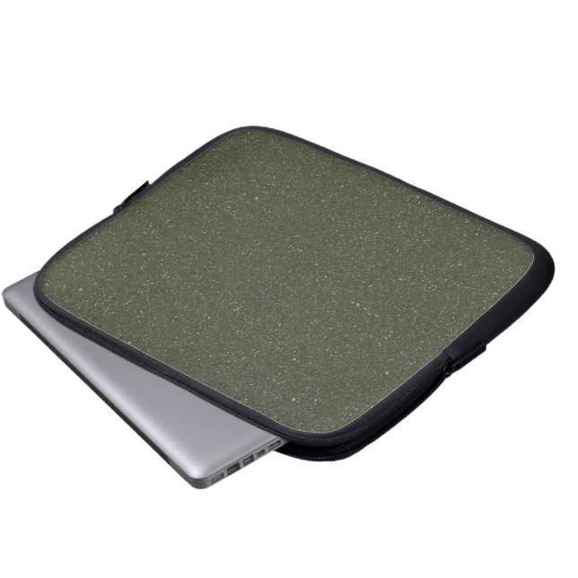Housse Pour Ordinateur Portable Tissu vert de mousse personnalisable (Devant bas)