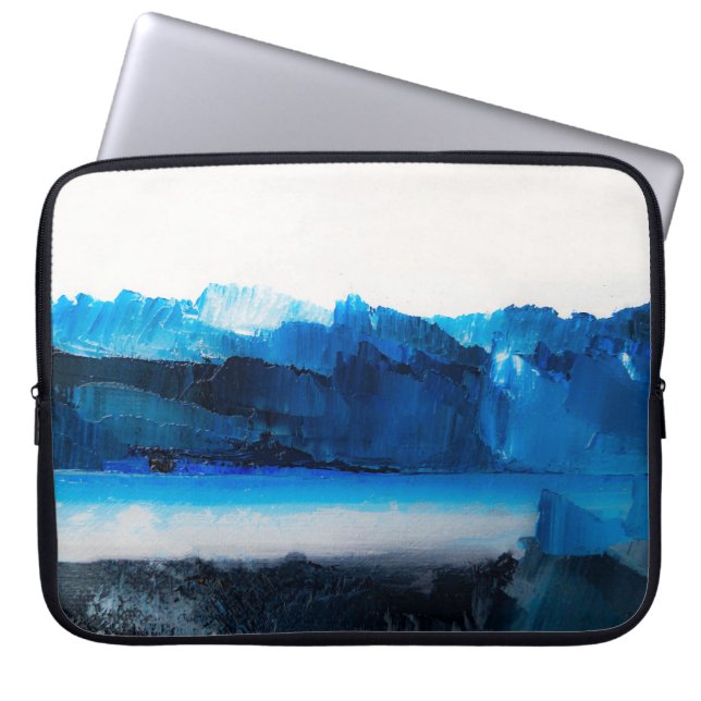 Housse Pour Ordinateur Portable Toile Abstraite : Texture Art Moderne. (Devant)