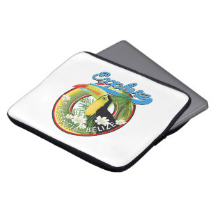 Housse Pour Ordinateur Portable Toile imprimée du logo de voyage Placencia Belize