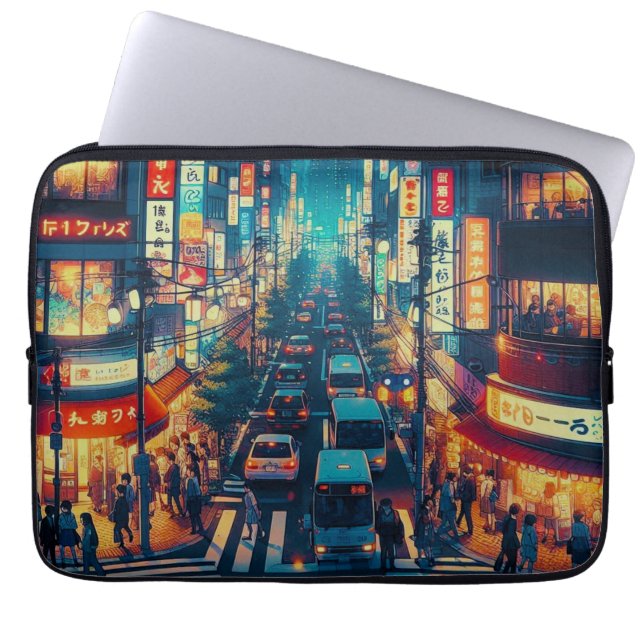 Housse Pour Ordinateur Portable Tokyo en mouvement (Devant)