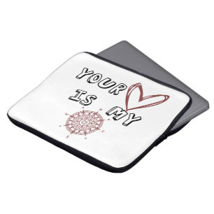 Housse Pour Ordinateur Portable Ton coeur est mon boussole