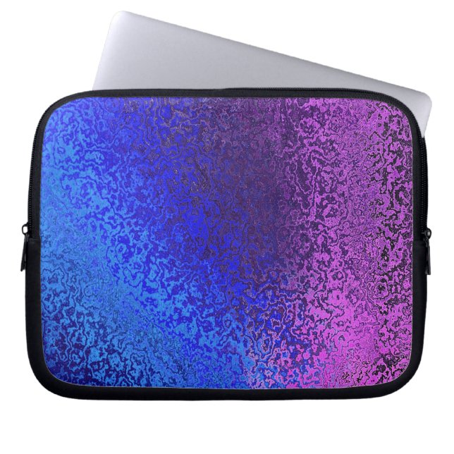Housse Pour Ordinateur Portable Tons brillants en bleu et violet (Devant)
