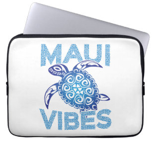 Housse Pour Ordinateur Portable Tortue bleue polynésienne Maui Vibes