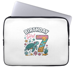 Housse Pour Ordinateur Portable Tortue de mer fille d'anniversaire 7e anniversaire