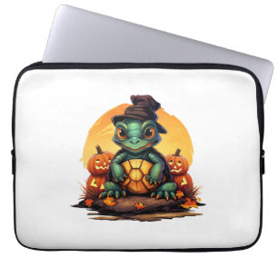 Housse Pour Ordinateur Portable Tortue d'enchantement d'Halloween avec Casquette à