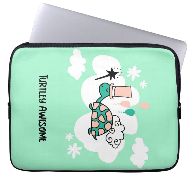 Housse Pour Ordinateur Portable Tortue Lover Aux Nuages (Devant)